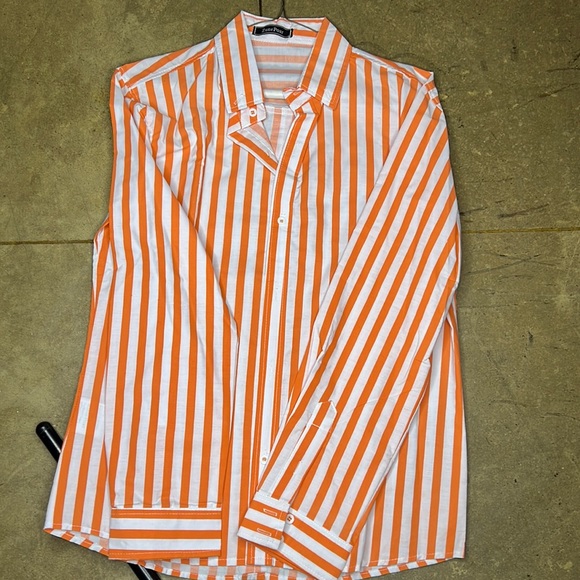 Zune Poar Other - Zune Poar Orange and White dress shirt